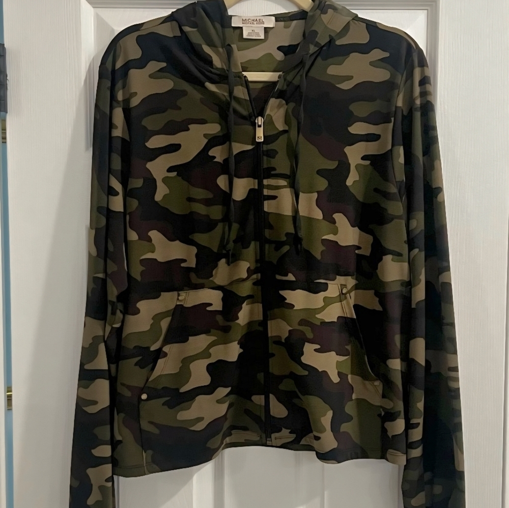 Michael Kors Camo Zip Hoodie Jacket
